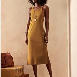 Banana Republic Mustard Midi Dress